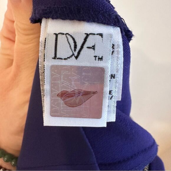 Diane Von Furstenberg Halle Deep Purple Sleeveless A-Line Sheath Dress Size 2 - Picture 9 of 11